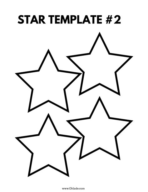 Free Printable Star Template Designs Oh La De
