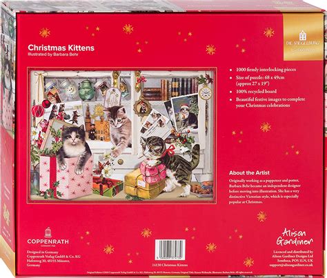 Coppenrath Christmas Kittens Jigsaw Puzzle 1000 Pieces 68 X 48
