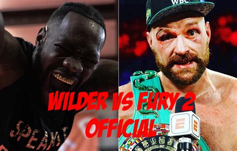 Deontay Wilder Vs Tyson Fury 2 Official For February 22nd Middleeasy