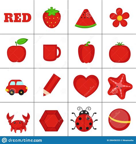 47 Best Ideas For Coloring Red Objects Worksheet