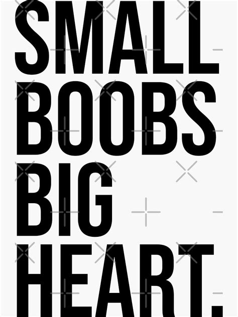 Small Boobs Big Heart Sticker For Sale By Skr0201 Redbubble