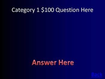 Jeopardy Blank Template Review Game With Double And Final Jeopardy