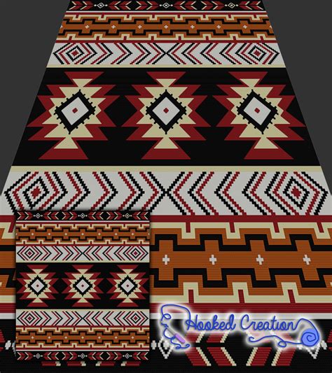 Navajo Inspired Sc Full Size Blanket Crochet Pattern Pdf Download