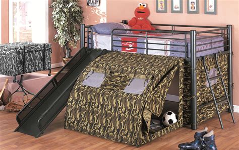 In fact, adults like slides too but usually they get too big to sue them. G.I. Bunk Bed with Slide and Tent | OJCommerce