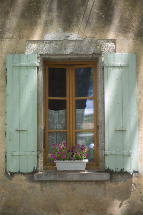 French Window 2 Windows French Windows Old Wooden Shutters