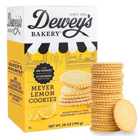 Dewey S Bakery Moravian Meyer Lemon Cookie Thins 28 Ounce Walmart Com