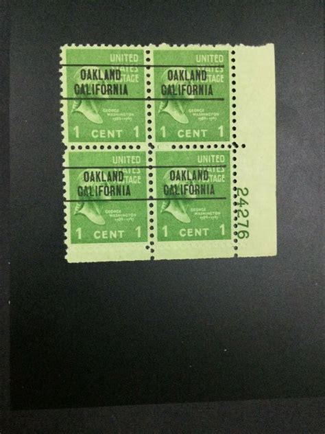 Us Stamps 1c Precancelled Plate Block Mint Og Nh Lot 52484 United