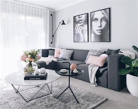 Living Room Design With Dark Grey Sofa Bryont Blog