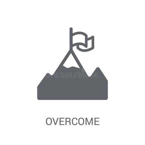 Overcome Icon Vector Sign And Symbol Isolated On White Background
