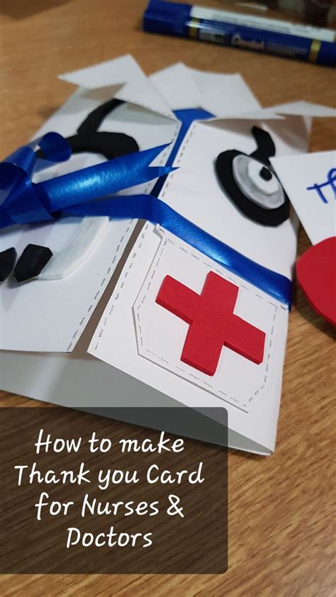 An Image Of Thank You Card For Nurses And Doctors With Scissors On The