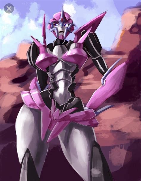 Arcee In Pink Transformers Artwork Transformers Art Transformers Characters