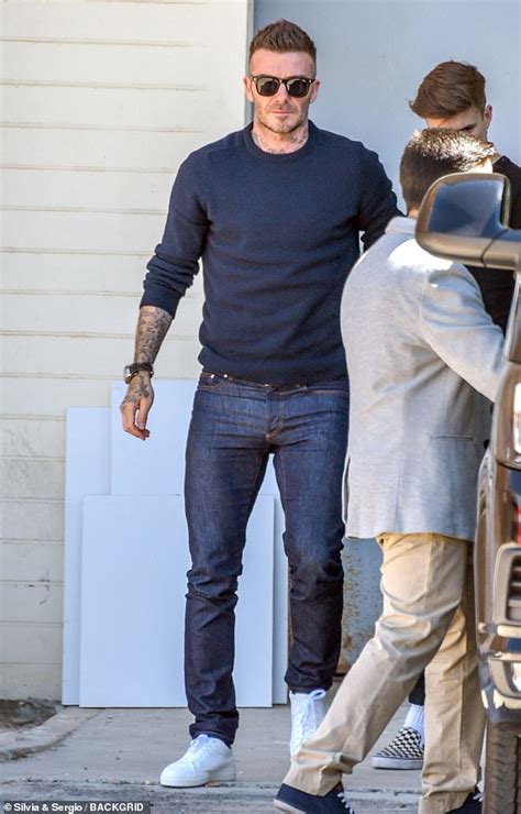 David Beckham Is Casual In Sweater And Jeans As He Attends Copa Del Rey