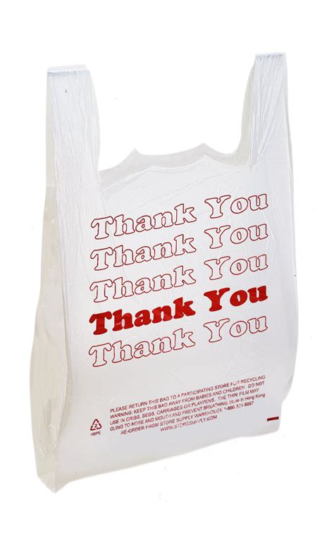 Large Plastic Thank You Bags T Shirt Bags 18x8x30 Case Of 500
