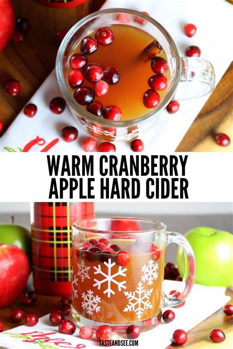 This Warm Cranberry Apple Hard Cider Is A Yummy Winter Warmer With Cider Cranberry Cinnamon