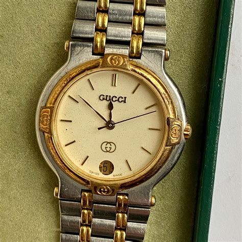 Gucci Gucci Authentic 9000m Gold Plated Watch Silver Quartz Grailed