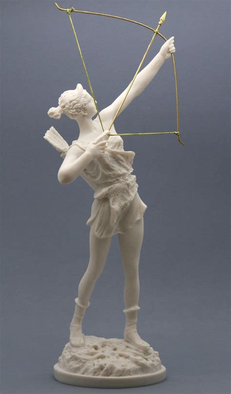 Artemis Diana With Bow Greek Roman Goddess Statue Sculpture Etsy In Goddess Statue