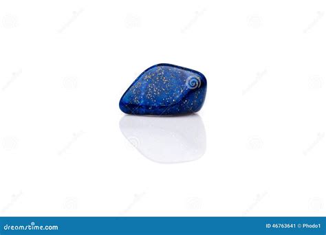Beautiful Blue Lapis Lazuli Gem Stone Isolated Stock Image Image Of