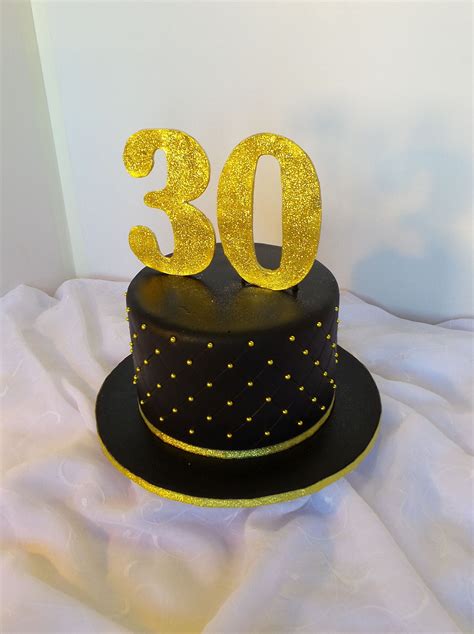 Black And Gold 30th Birthday Cake 30th Birthday Cakes For Men 30