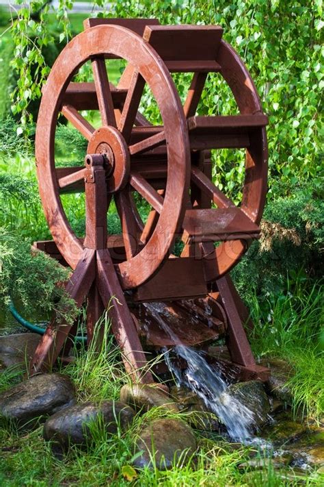 Decorative Water Wheel Stock Image Colourbox