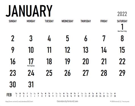 Large Monthly Calendar Printable