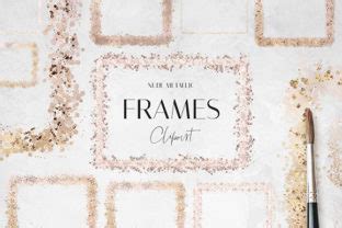 Nude Metallic Frames Clipart Graphic By Cutepix Creative Fabrica