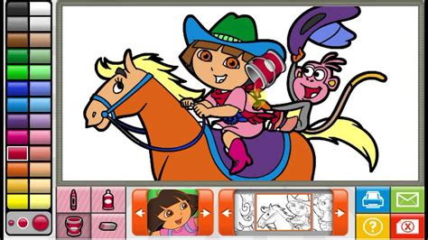Nick Jr Coloring Book Dora The Explorer Full Game 2014 Youtube