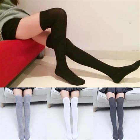 new fashion ladies stockings solid women high over the knee stockings