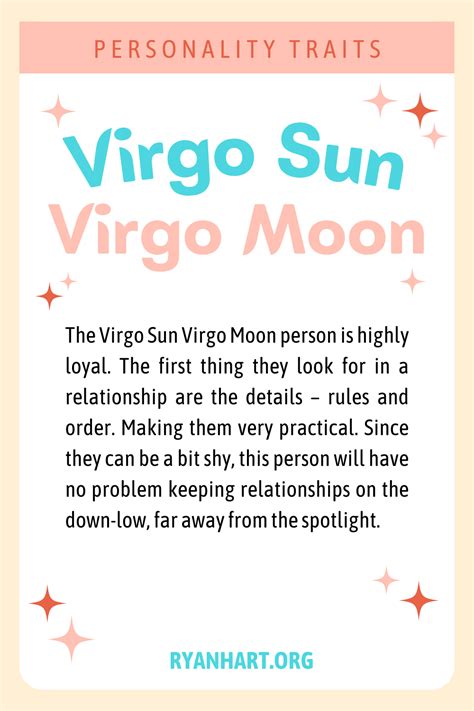 Virgo Sun Virgo Moon Personality Traits Ryan Hart
