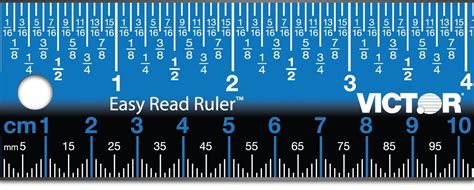 Victor Easy Read Ruler 12 Stainless Steel Blue Uk Office