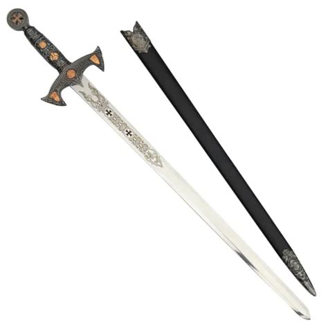 Knights Templar Sword Medieval Crusader Decorative Stainless Steel