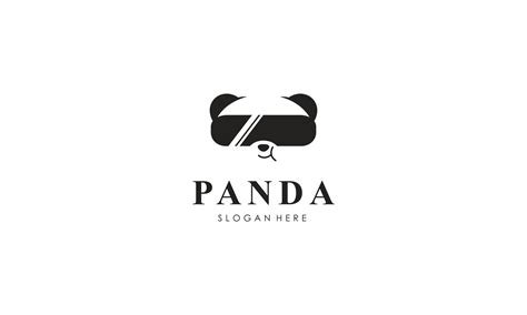 Panda Bear Silhouette Logo Design Vector Template 15421792 Vector Art