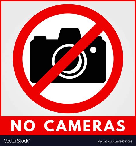 No Photo Camera Sign Royalty Free Vector Image