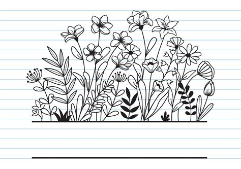 Flower Svg Wildflower Border Svg Wildflower Svg Flowers And Etsy