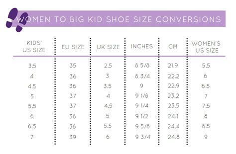 Shoe Size Conversion Kids Shoes For Yourstyles