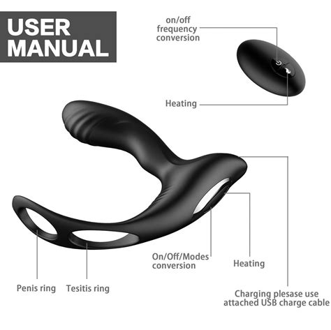 Heating Prostate Massage Vibrator Sex Toys For Men Waterproof Prostate Stimulator Butt Plug