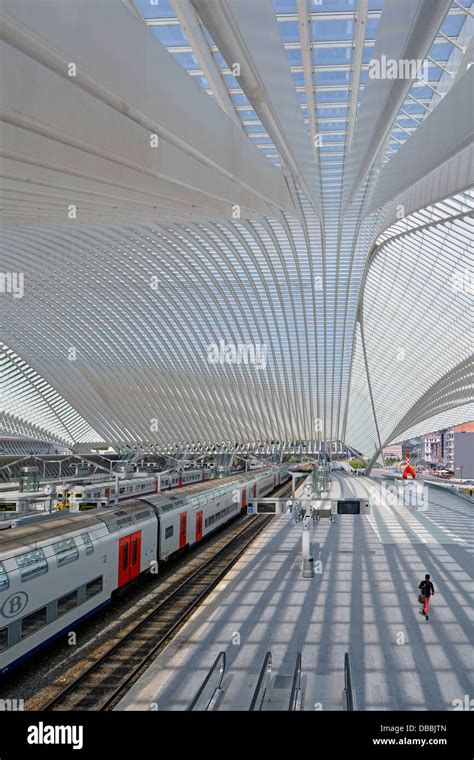 Liege Guillemins Belgium Eu Railway Station Modern Infrastructure