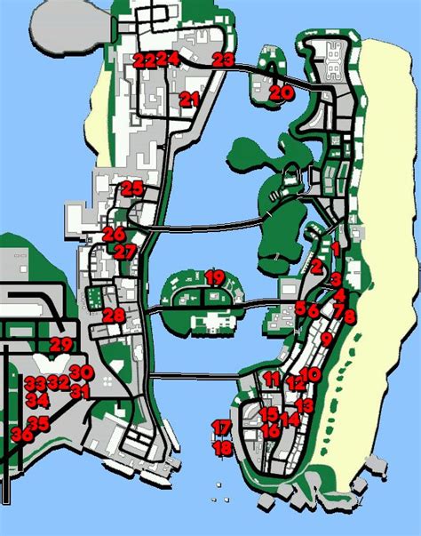 Grand Theft Auto Vice City Definitive Edition All Unique Jump Locations