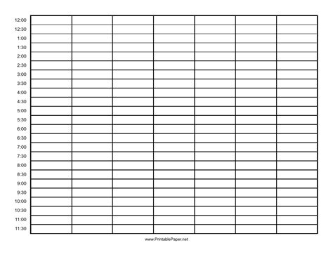 Hourly Schedule Template Download Printable Pdf Templateroller