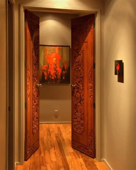 Carved Wooden Door As Piece Of Art In Your Interior