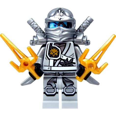 Amazondelego Ninjago Minifigur Titanium Zane Silberner Ninja Mit