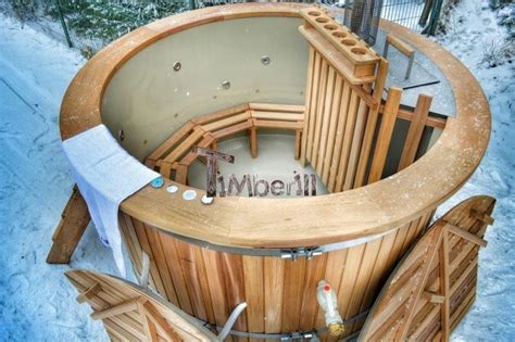 Wood Fired Hot Tub In Red Cedar 1