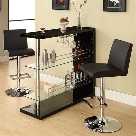 Maybe you would like to learn more about one of these? Sleek Contemporary Bar Set (Black) Coaster Furniture ...