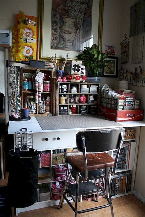 Cool Amazing Art Studio Organization Ideas For Workspace Desks
