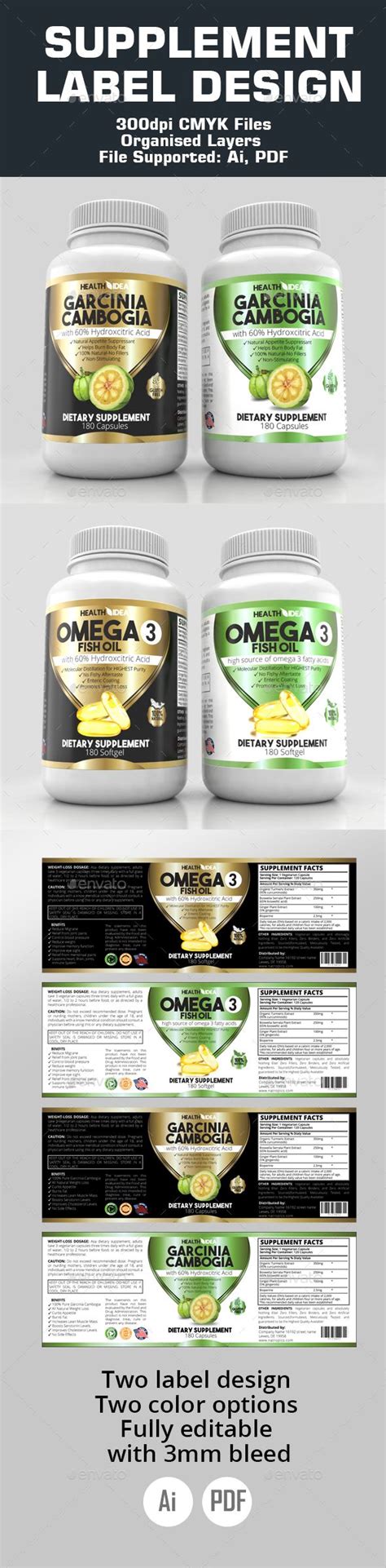 Supplement Labels Design Template Vector Eps Ai Download Here