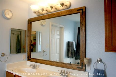 Easy Bathroom Mirror Wood Frame Update My Life Homemade