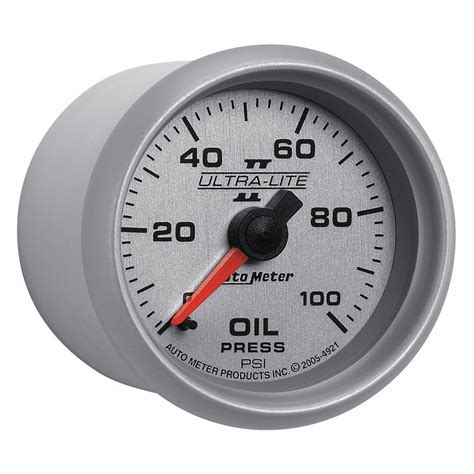 Autometer Oil Pressure Gauge 2 116 100psi Mechanical Ultra Lite Ii