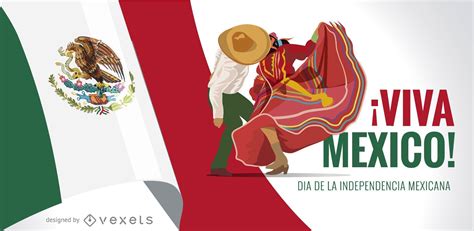 Día de la independencia (título en inglés: Diseño De Banner Viva México Día De La Independencia - Descargar Vector