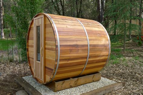 Instead of purchasing special sauna heaters, fit infrared bulbs to your standard light fittings. Outdoor Barrel Sauna Kit - 7' x 7' - Electric Heater ...