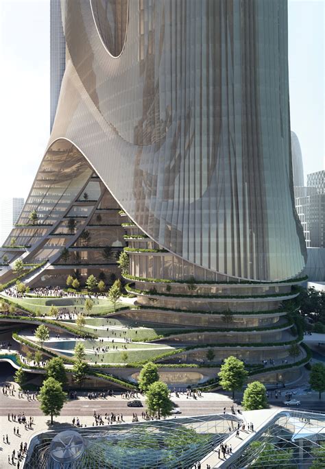 Zha To Energise Shenzhen Skyline With Column Free Twin Skyscrapers Tower C