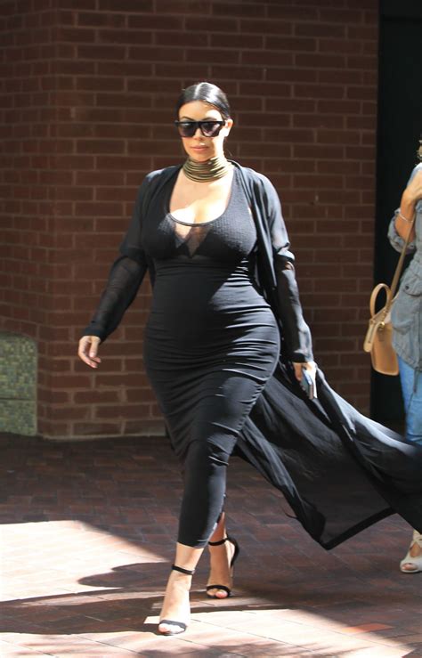Pregnant Kim Kardashian Out And About In Los Angeles 08242015